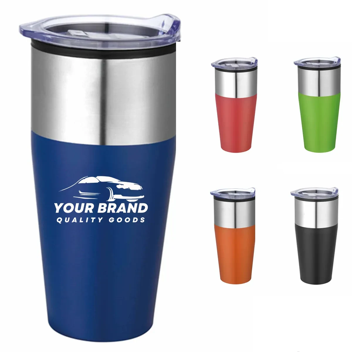 16oz. Stainless Steel Insulated Travel Tumbler Mug with Lid 1