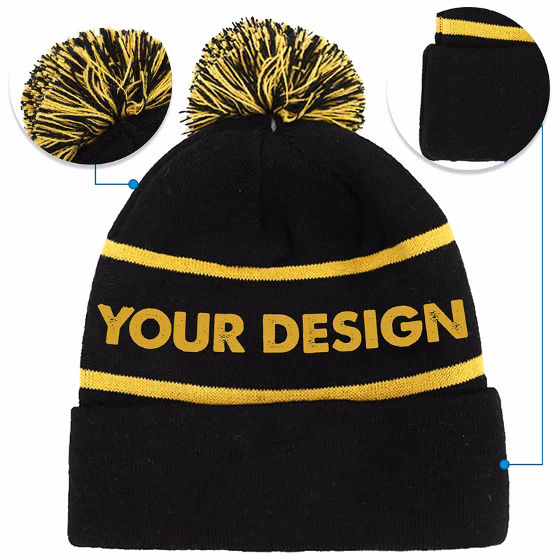 Acrylic Knit Cuffed Beanie Cap