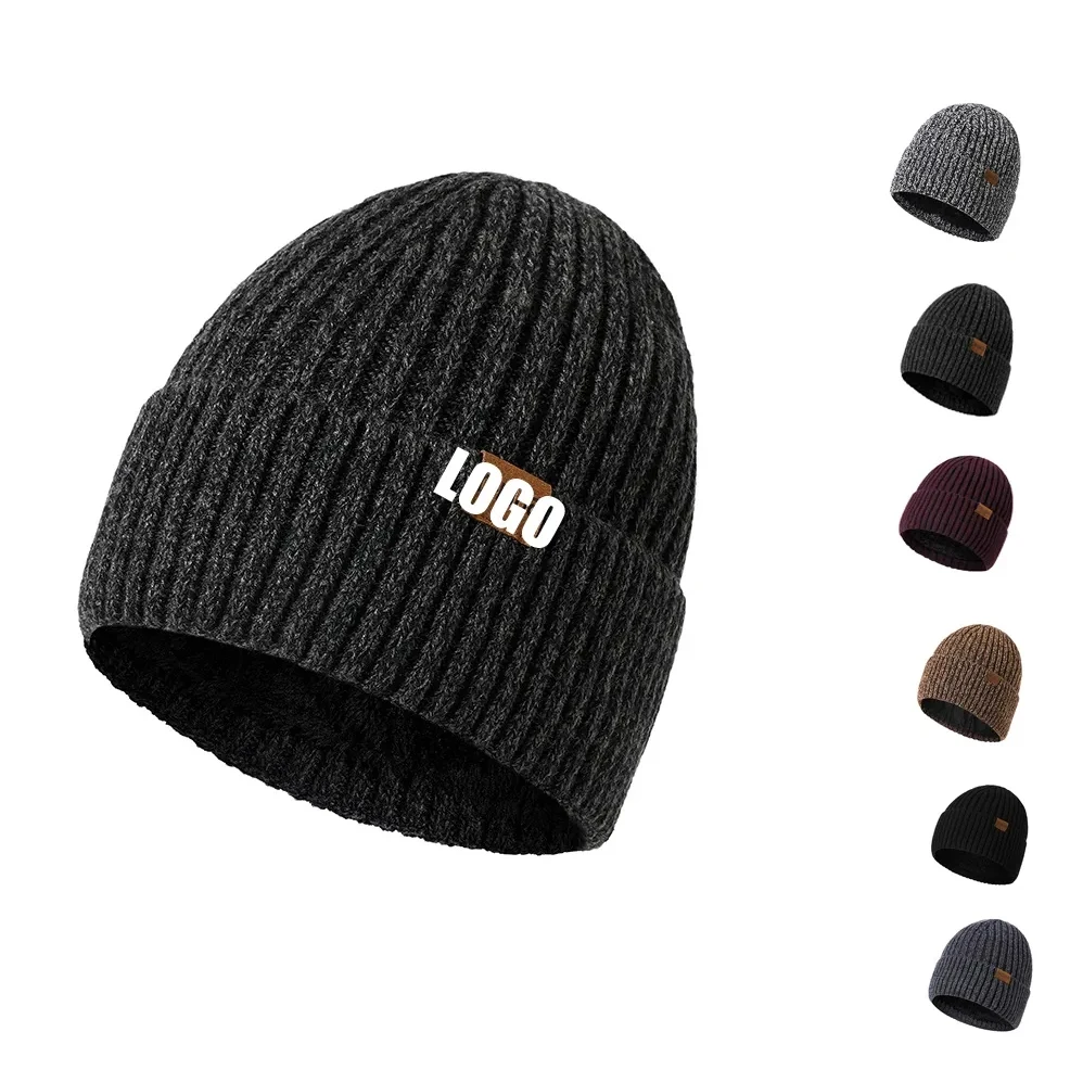 Knitted Warm Fleece Hat Beanie 1