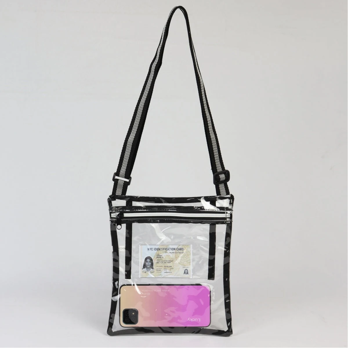 Clear Crossbody Stadium Bag 9" X 10" 1