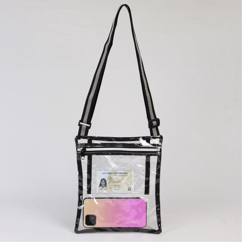 Clear Crossbody Stadium Bag 9" X 10"