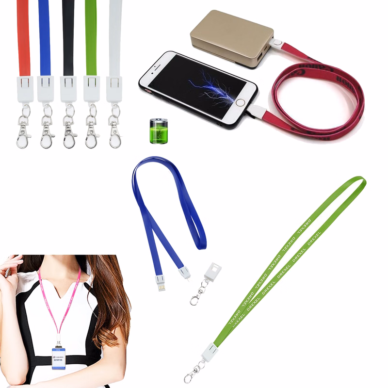 USB Data Transfer Lanyard Charging Cable