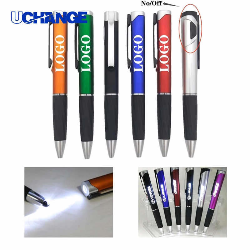 Functional LED Light Up Logo Pen