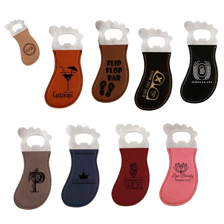 Cute Foot Shape Leatherette Bottle Opener 1