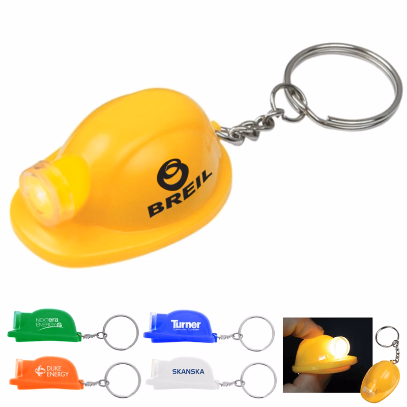 Safety Helmet Flashlight Keychain