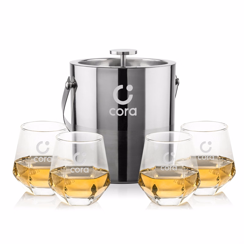 Catania Ice Bucket & Hartsdale On-the-Rocks Set