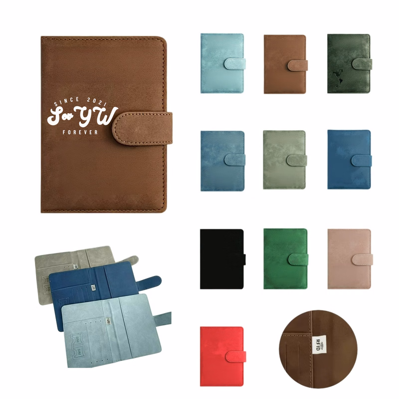 Magnetic Buckle PU RFID-Safe Passport Holder