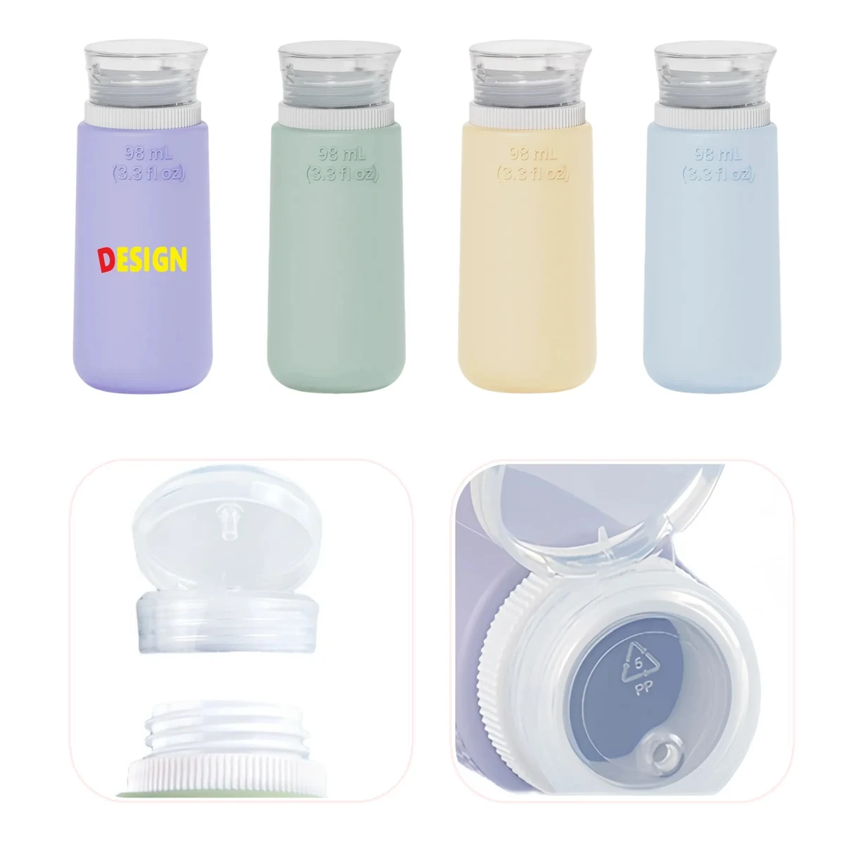 3oz Silicone Toiletries Travel Bottle 1