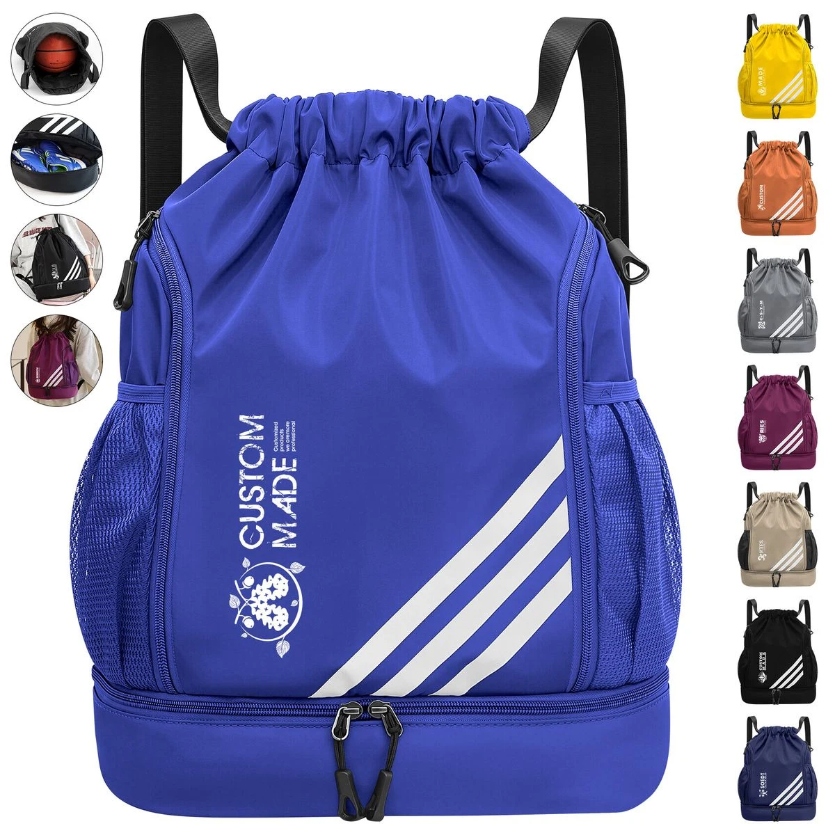 Drawstring Bag With An Independent Shoe Compartment 1