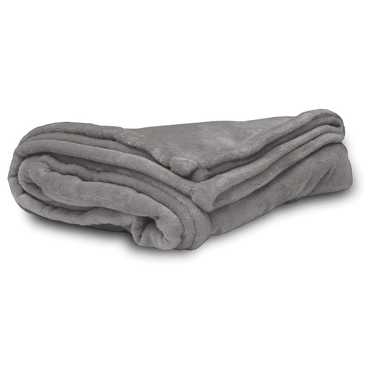Gray Micro Fleece Throw Blanket 1