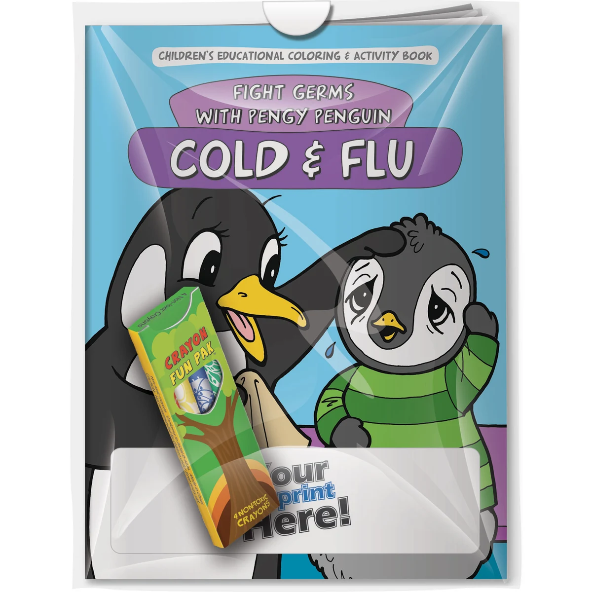 Combo Pack - CB1076 Coloring Book & 4-Pack of Crayons in a Poly Bag 1