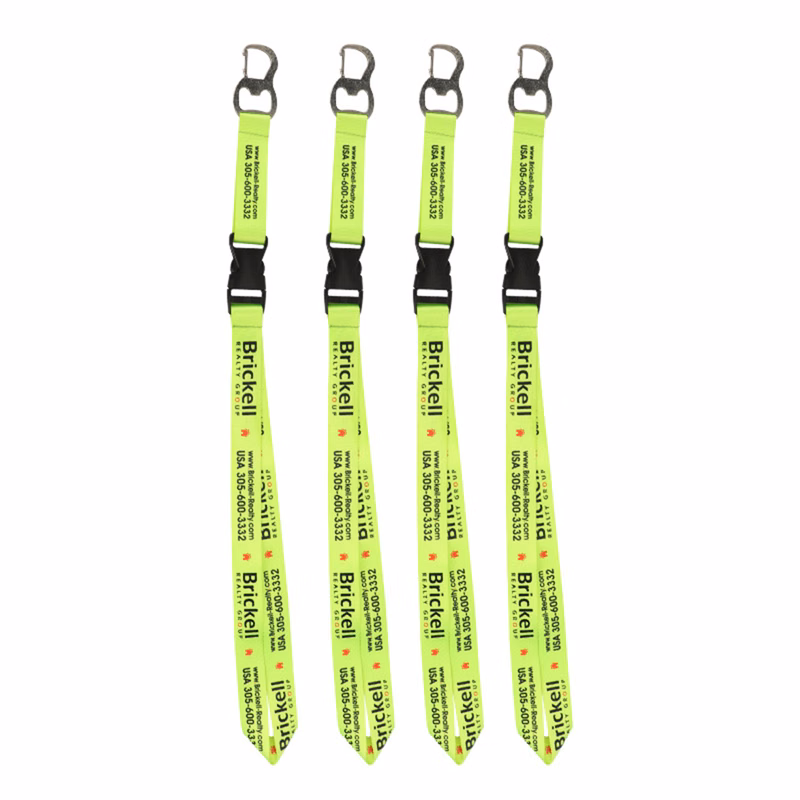 Colour Lanyard W/ Bottle Opener & Buckle Release