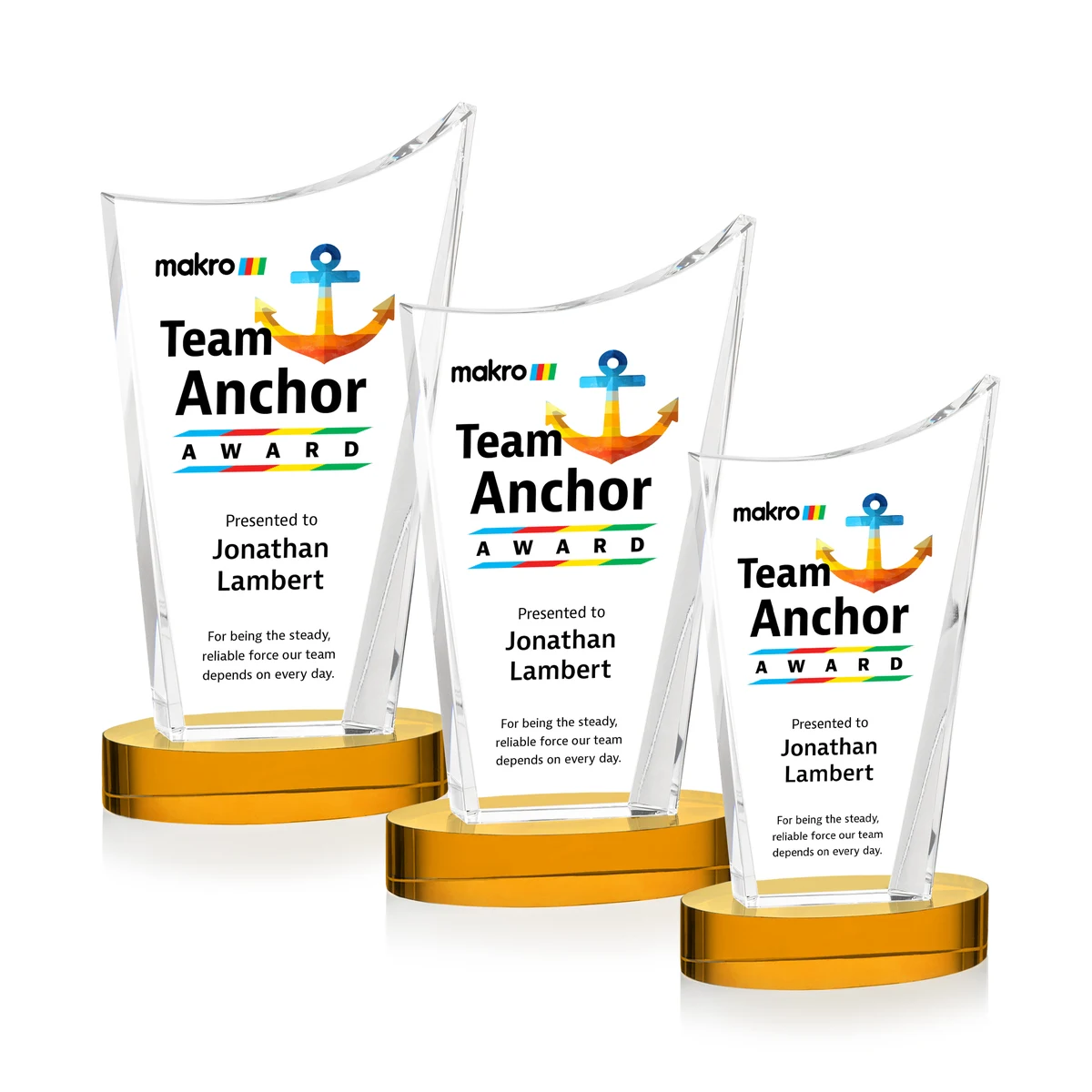 Burnett VividPrint™ Award on Alberton Base - Amber 1