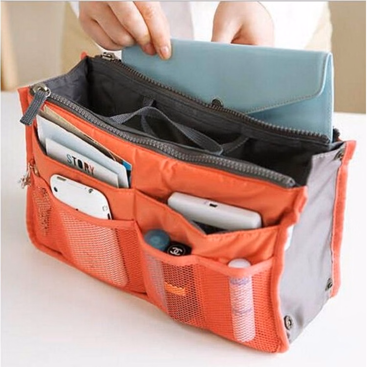 New high capacity thickening cosmetic bag wash bag double zipper multifunction bag in bag storage