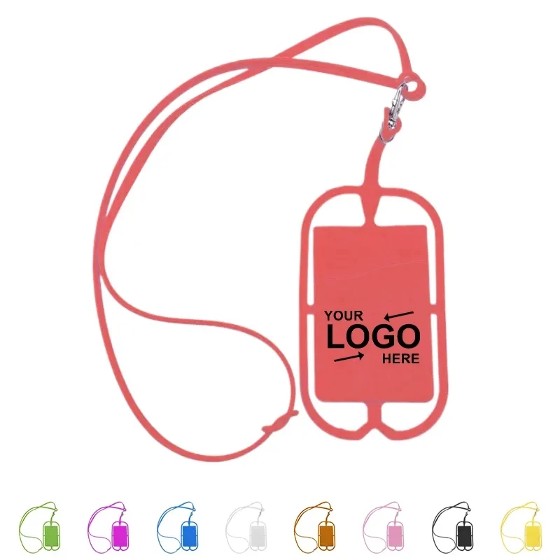 Universal Neck Phone Holder W/Card Pocket 1
