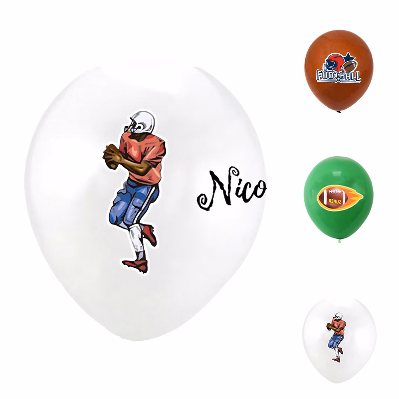 18-Piece Football Balloons Super Bowl Theme