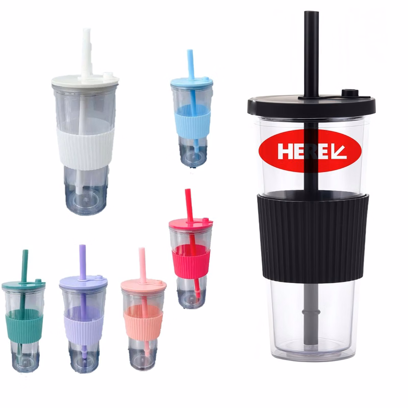 Custom 24Oz Double Wall Plastic Tumbler
