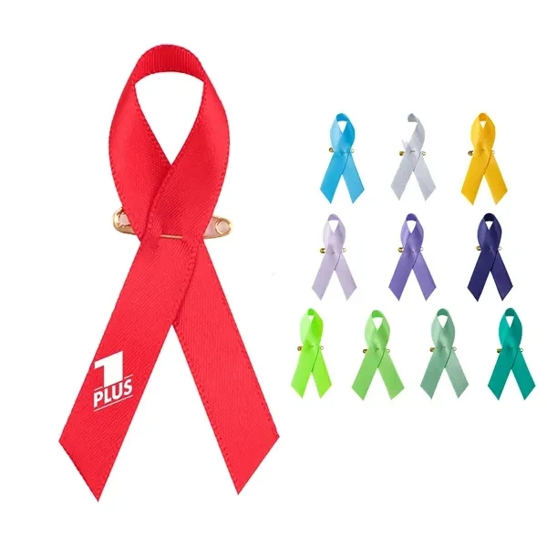 Custom 2.95 x 1.57 Polyester Awareness Ribbon Full Color — Advocacy Giveaway 1