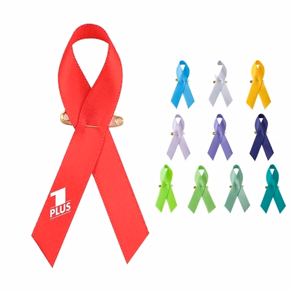 Custom 2.95 x 1.57 Polyester Awareness Ribbon Full Color — Advocacy Giveaway