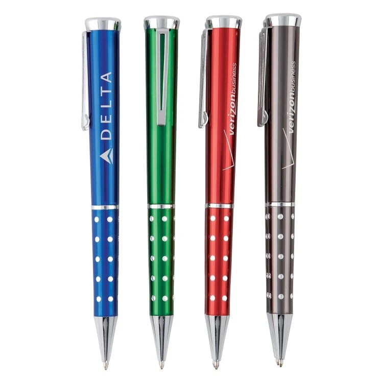 Bling Metal Twist Action Ballpoint Pen w/ Chrome Accent 1