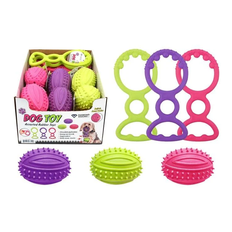 Dog Ball And Tug Toys - Assorted Colors 1