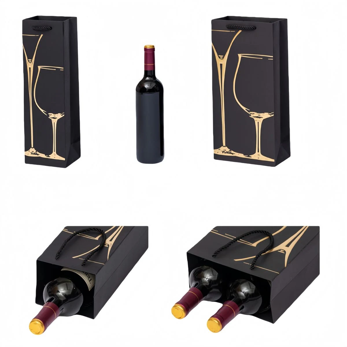 Handcrafted Paper Wine Bottle Bag 1