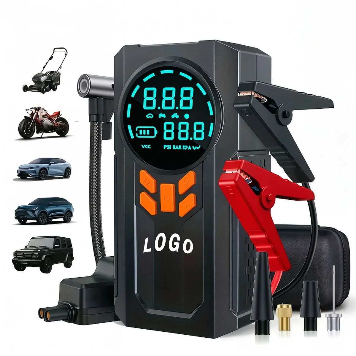 Multifunction Portable Car Air Pump Power Bank 1