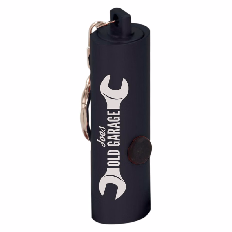 2 3/8"  3-LED Laserable Flashlight with Keychain