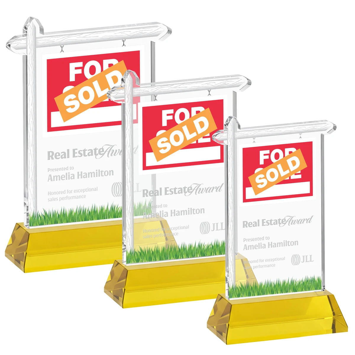 Real Estate Award on Hartford Base - Gold 1
