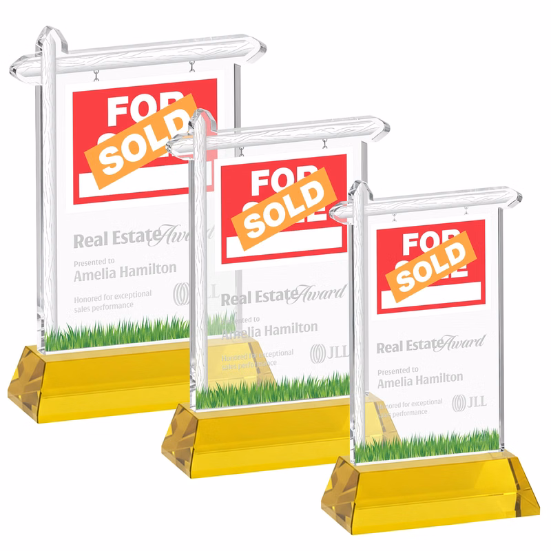 Real Estate Award on Hartford Base - Gold
