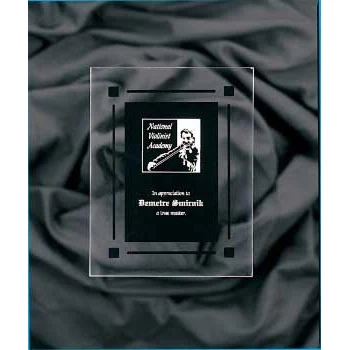8" x 10" Solid Black Acrylic Clear-Plaq Award 1