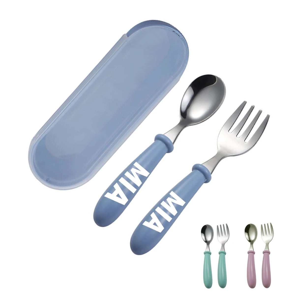 2Pcs Kids Spoon Fork Set 1
