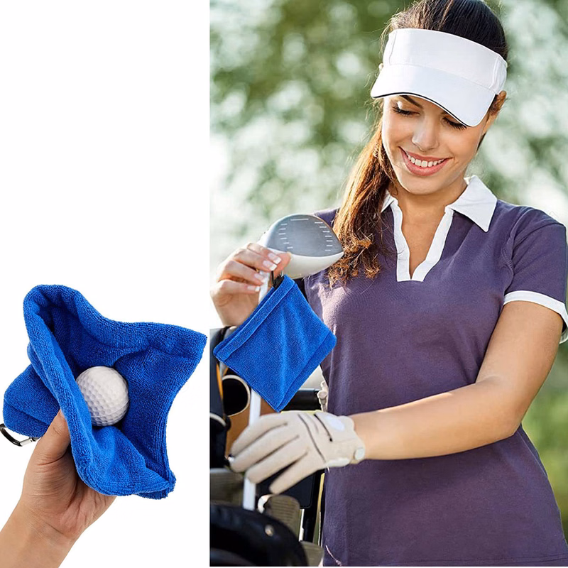 Microfiber Golf Towel With Clip 6"w x 6"h