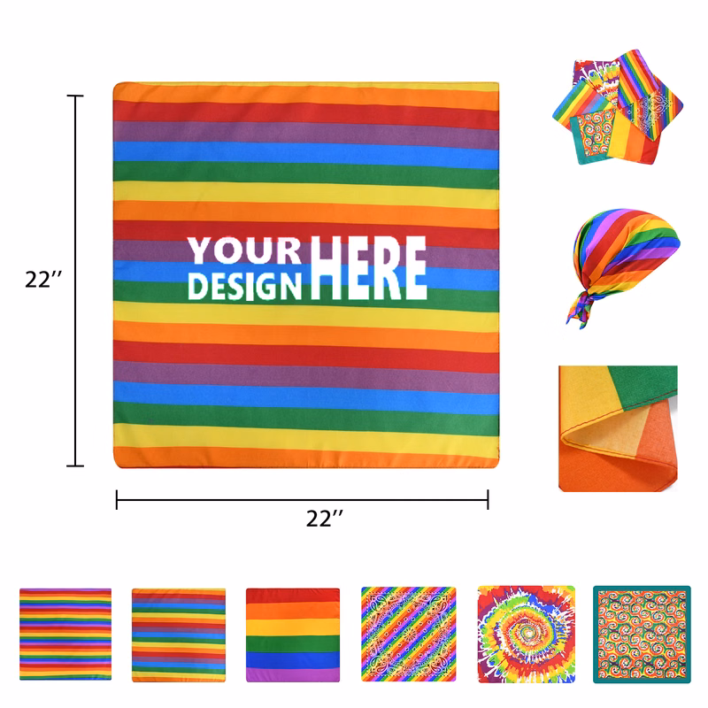 Rainbow Pride Stripes Bandanna