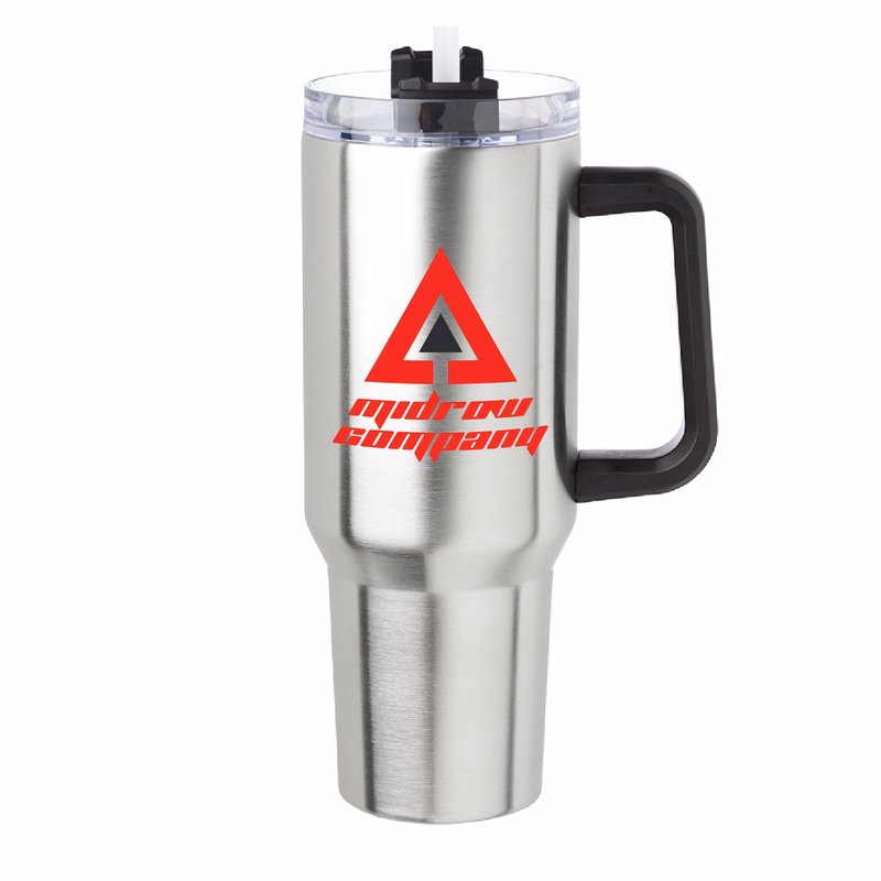 40 oz. Pinnacle Stainless Steel Travel Mug (2 Color Imprint)