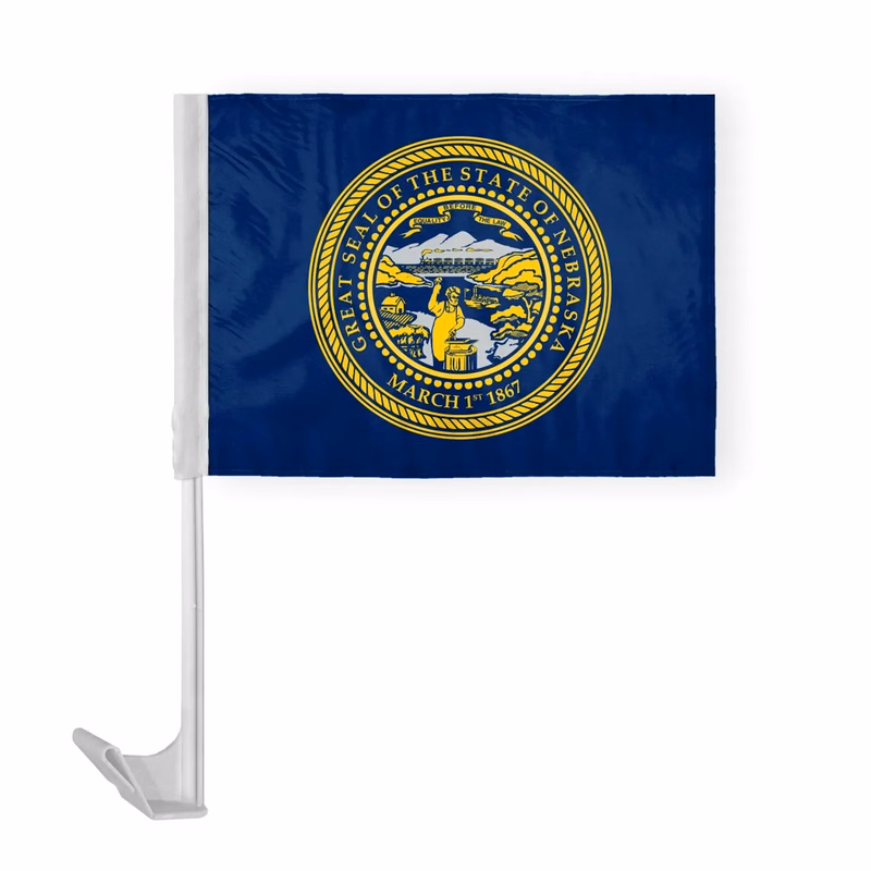 12"x16" & 10.5''x15'' Nebraska Car Flags
