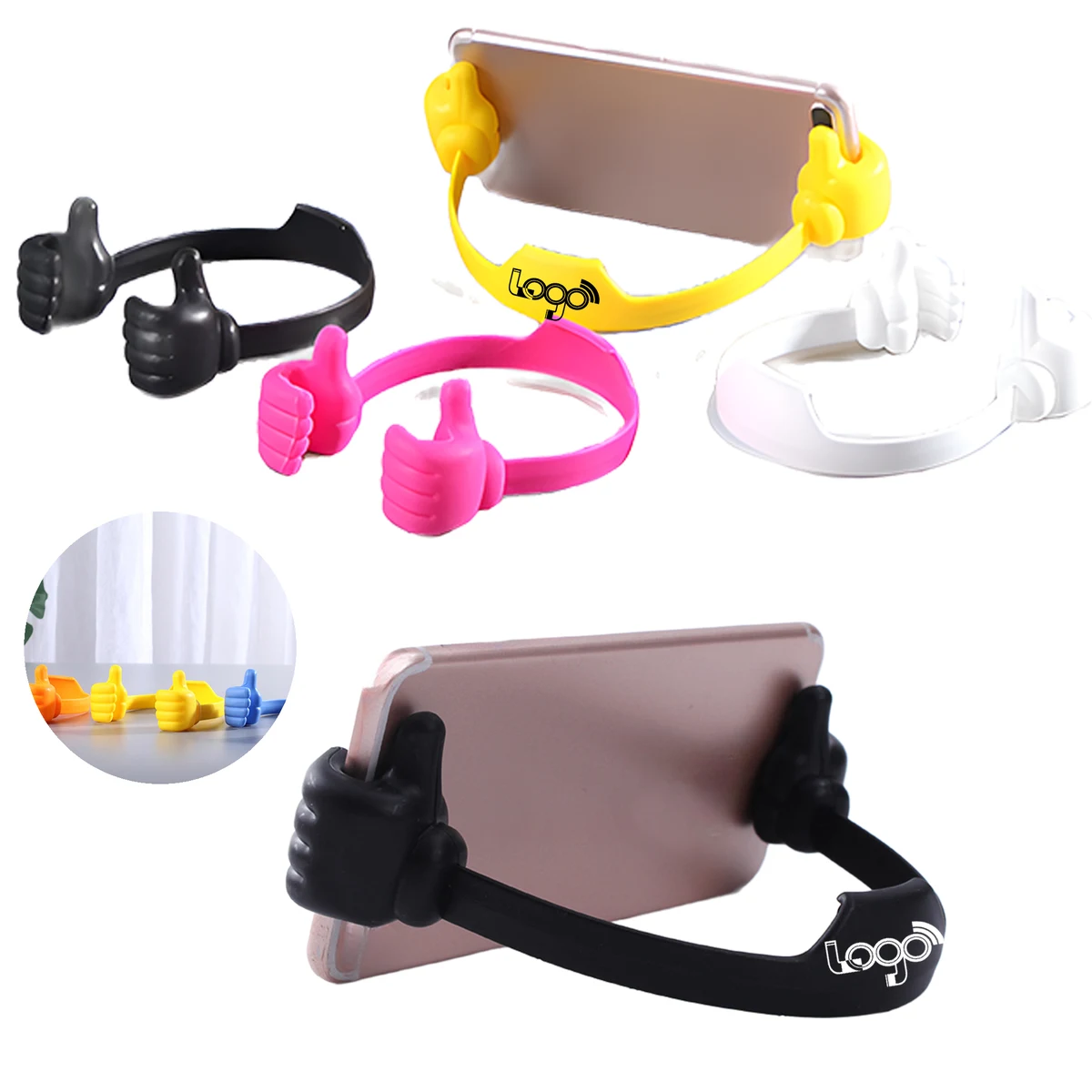 MOQ 50 Flexible Thumbs-Up phone Stand 1