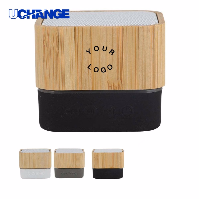 Compact Bamboo Bluetooth Speaker with TF Playback
