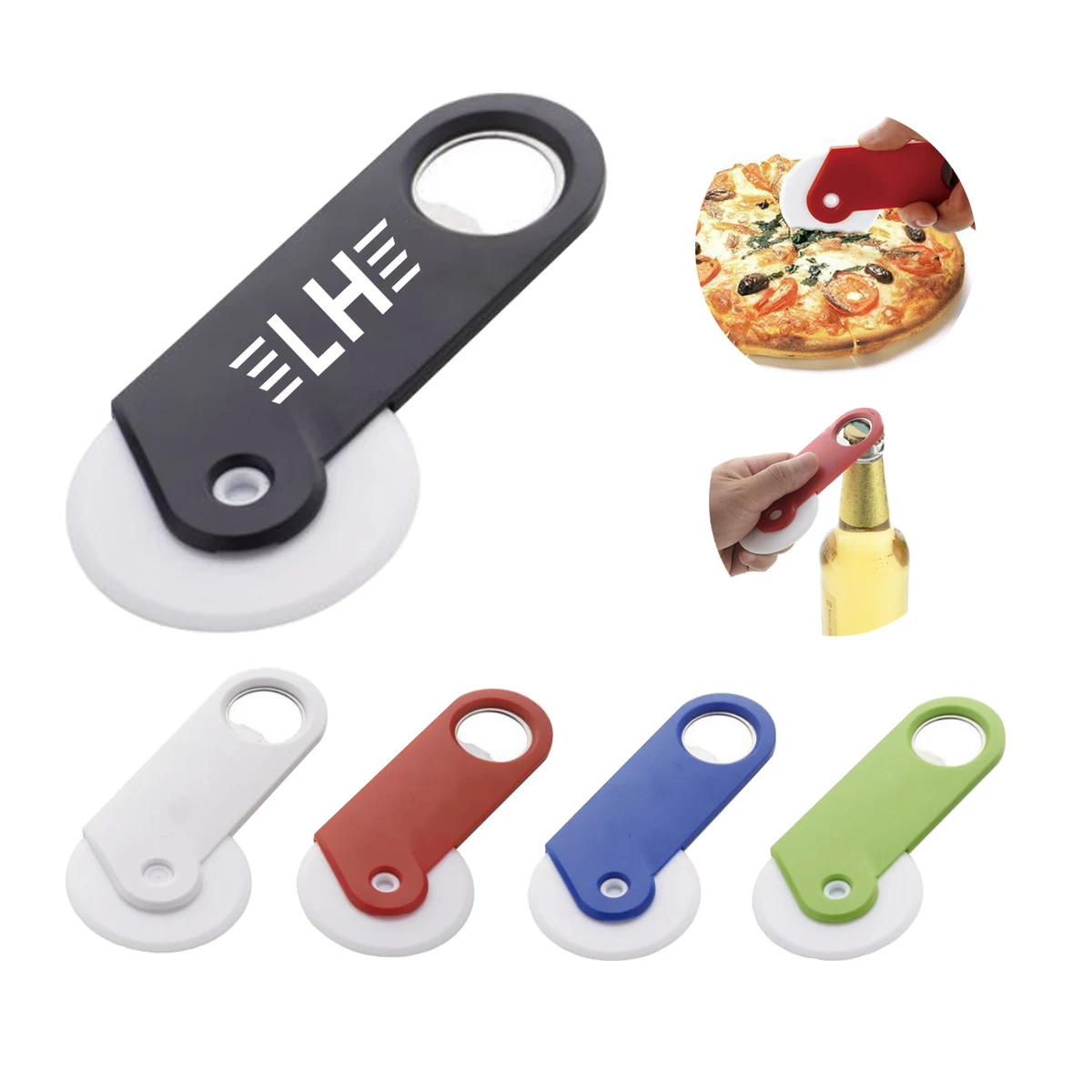 Multi-Functional Pizza Knife & Bottle Oppener, custom kitchen gadget with logo imprint 1