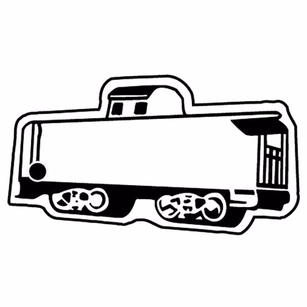 Train Caboose Key Tag - Spot Color