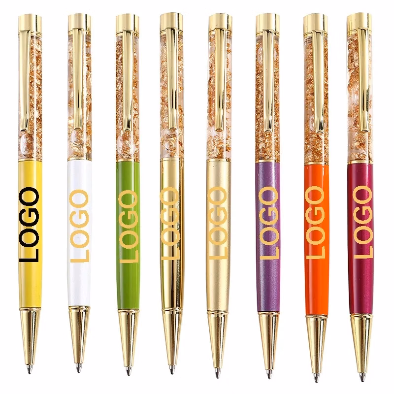 Luxury Flow Oil Crystal Metal Pen