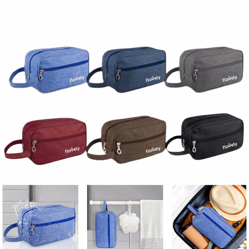Travel Toiletry Bag with Divider and Handle