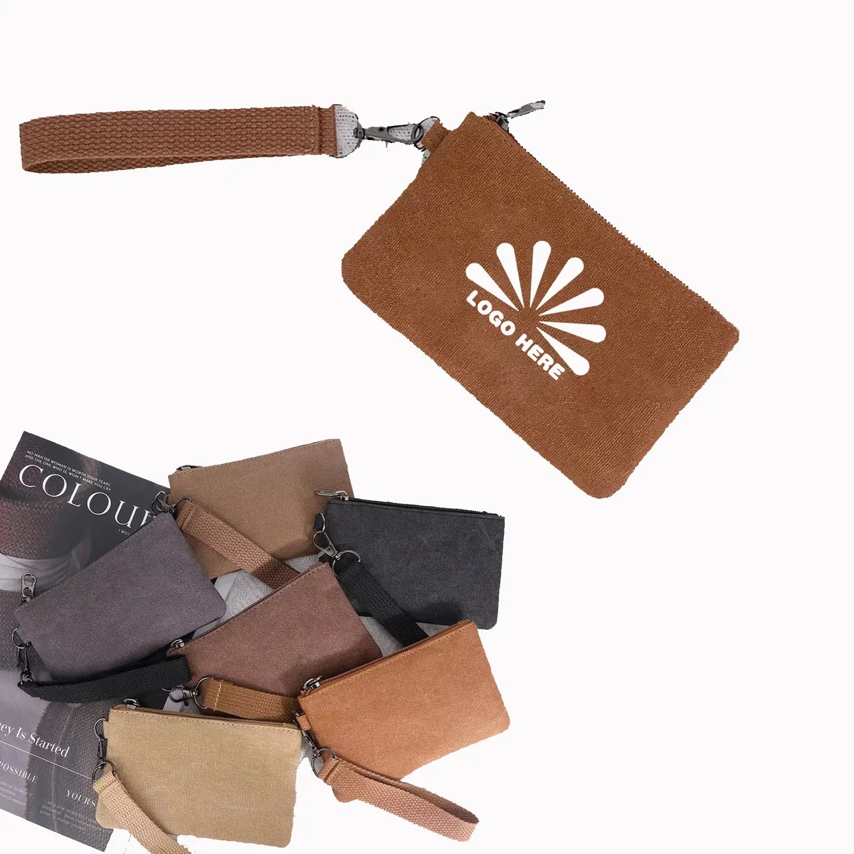 New Canvas Coin Purse With Customizable Logo 1