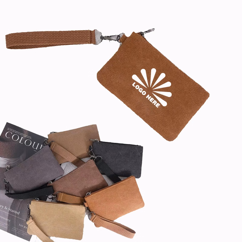 New Canvas Coin Purse With Customizable Logo