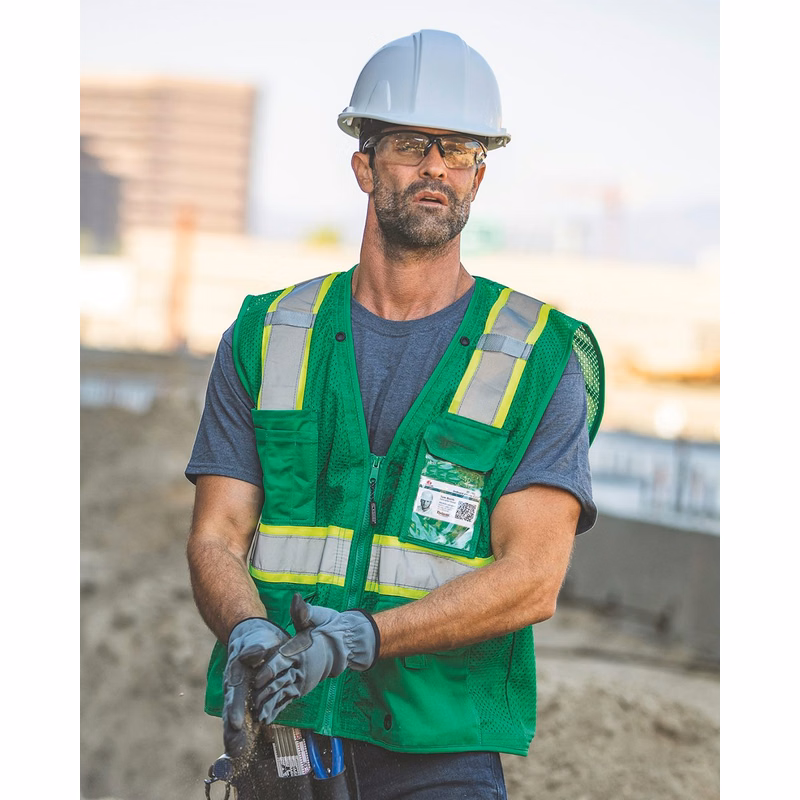 Unisex EV Series® Enhanced Visibility Multi-Pocket Mesh Vest - B100-111