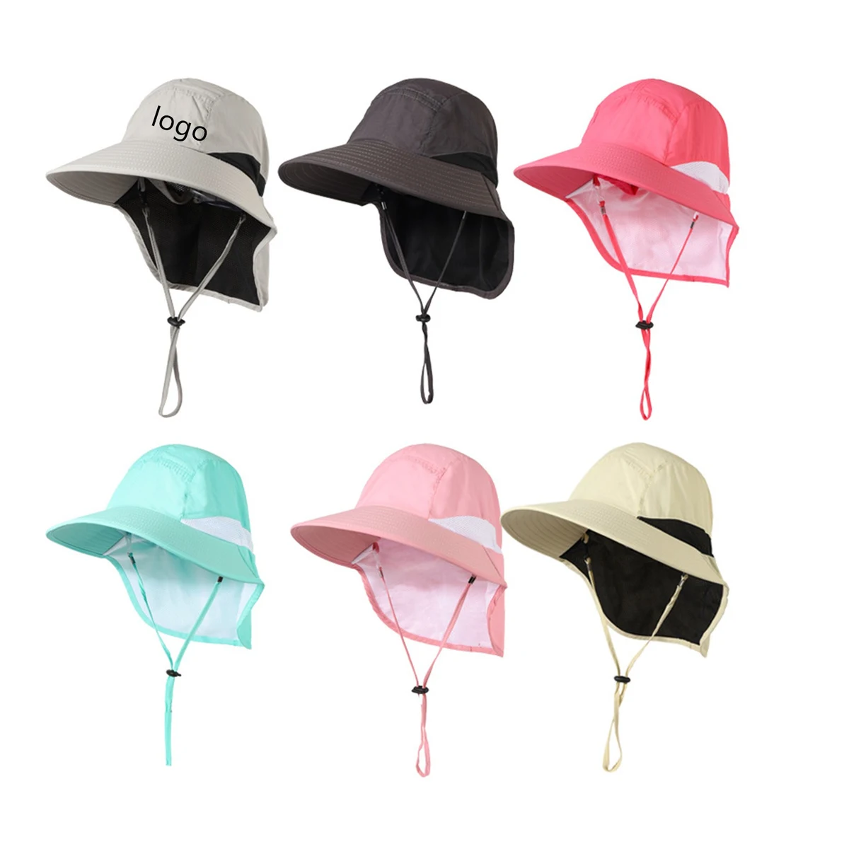 Quick-dry Wide Brim Sun Hat with Neck Flap 1