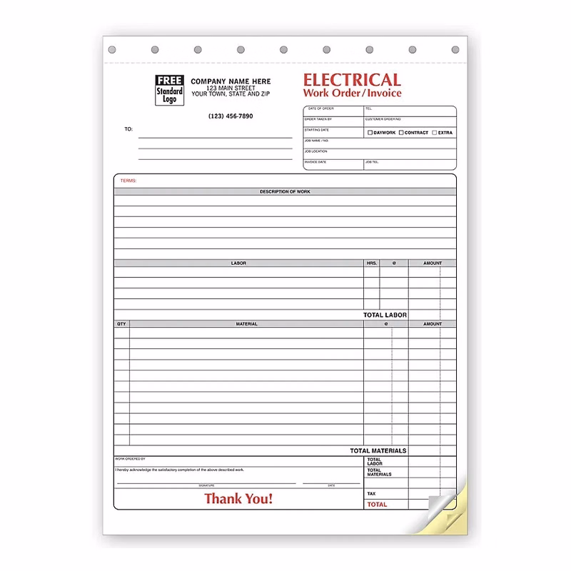 Electrical Forms - Work Orders