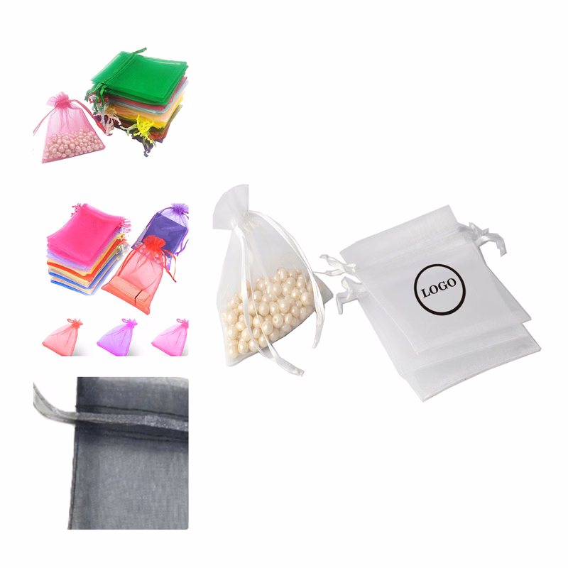 MOQ 50 Drawstring Organza Gift Bags