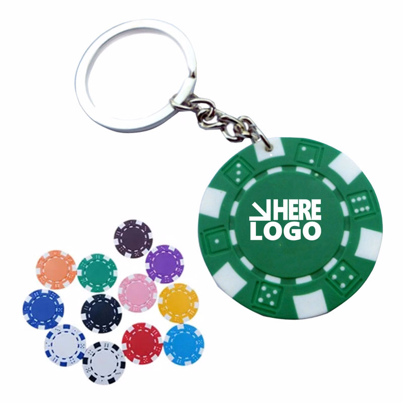 MOQ 20 Poker Chips Key Chain Casino Theme