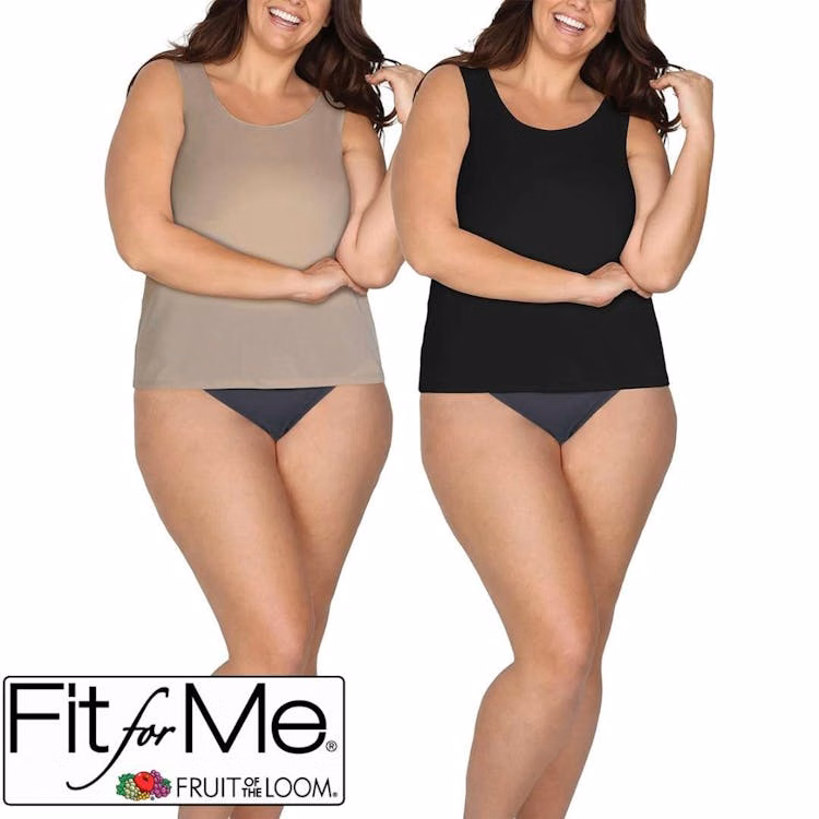 Microfiber Plus Size Tank Tops - Size 3XL 2pk